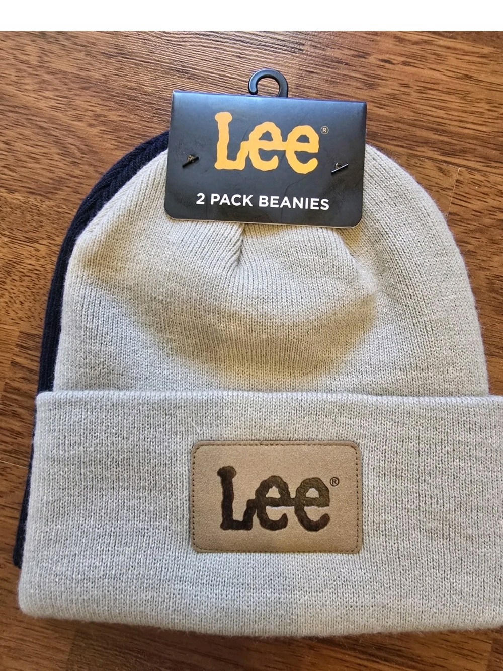 Lee 2-Pack Beanies - Light Gray & Navy